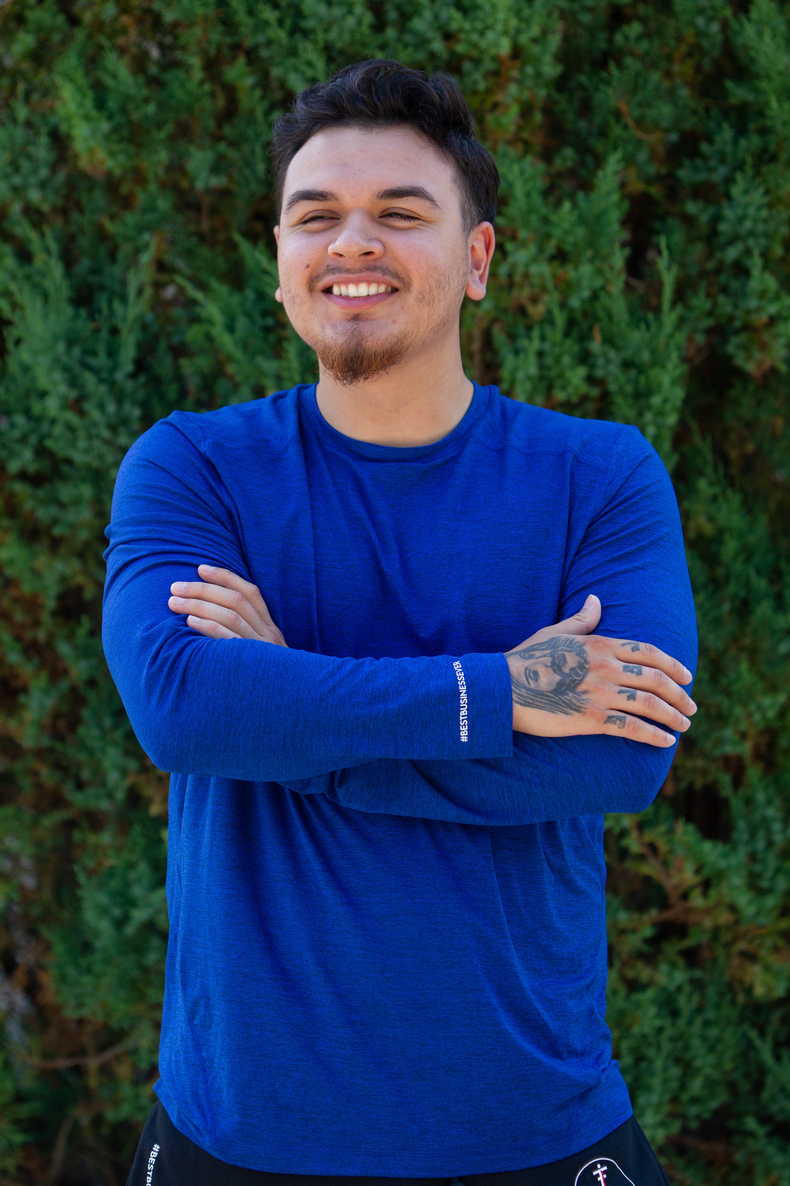 Men's Long Sleeve Crew: True Royal Heather (Sale)
