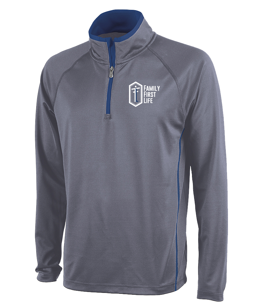 Men's Pullover: Grey/Royal (Sale)