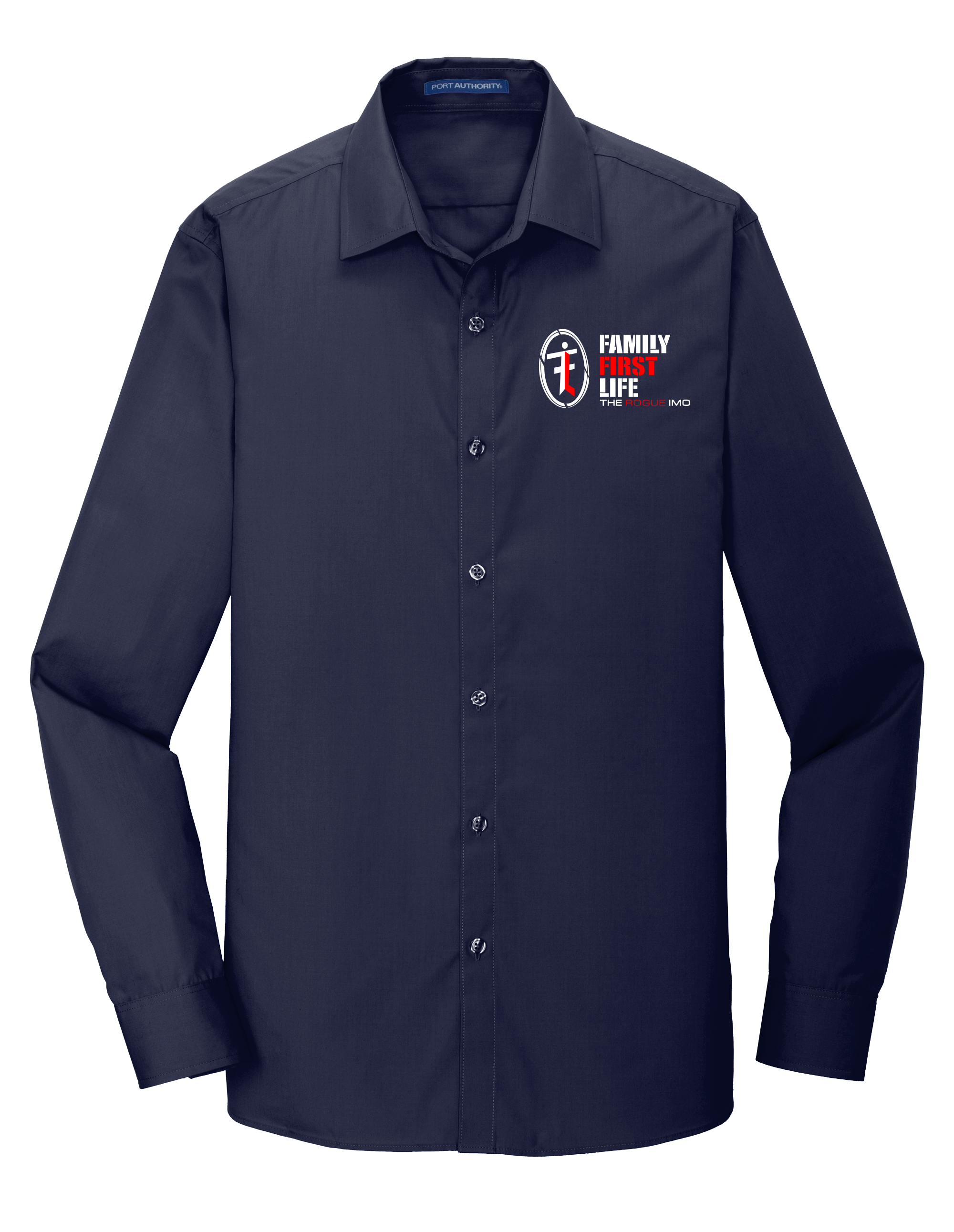 Men's Poplin Shirt: Navy (Sale)