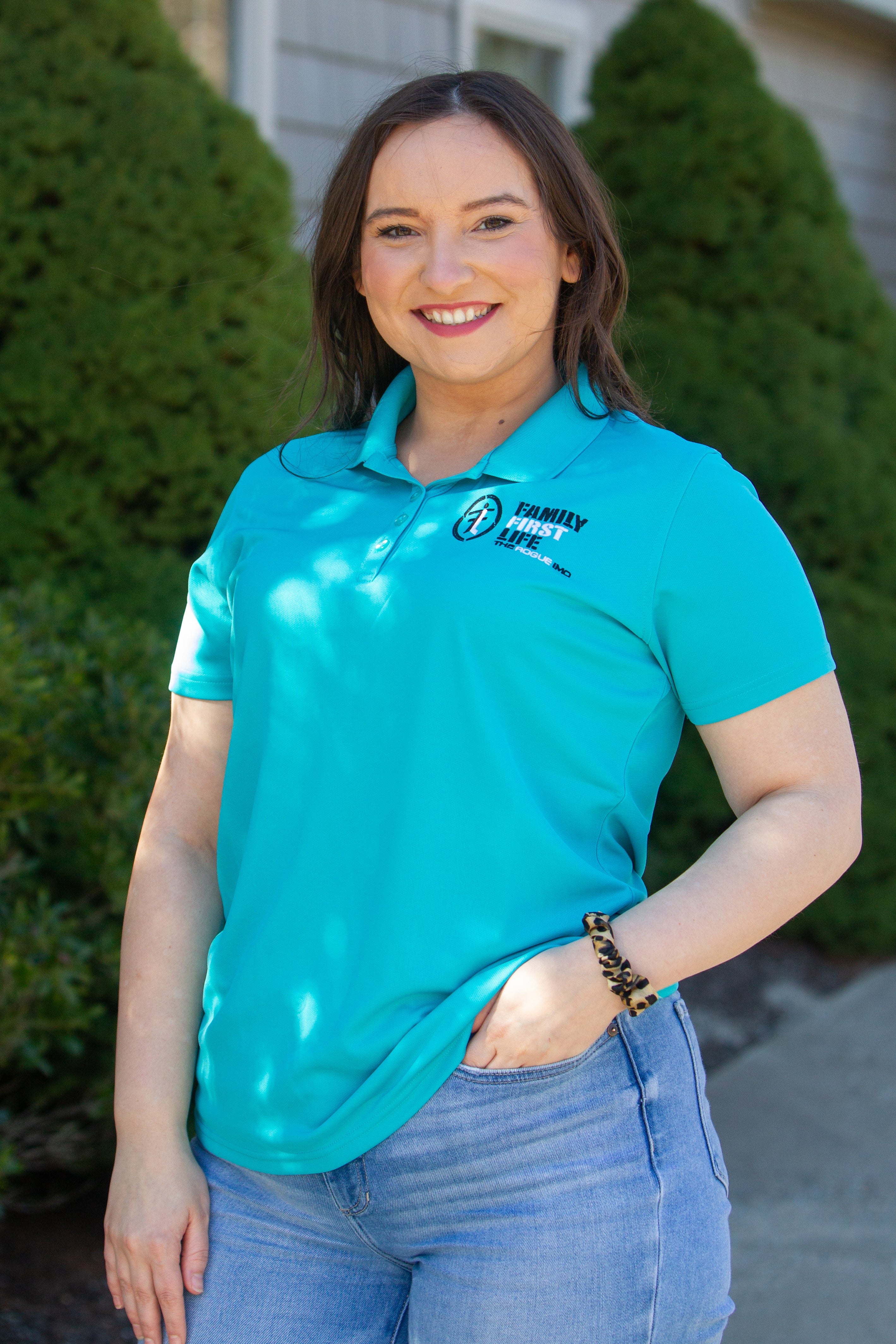 Women's Port Authority Polo: Aquamarine (Sale)