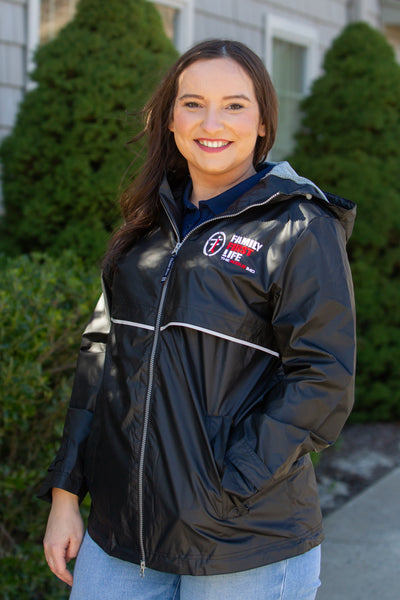 Women's New Englander Rain Jacket: Black
