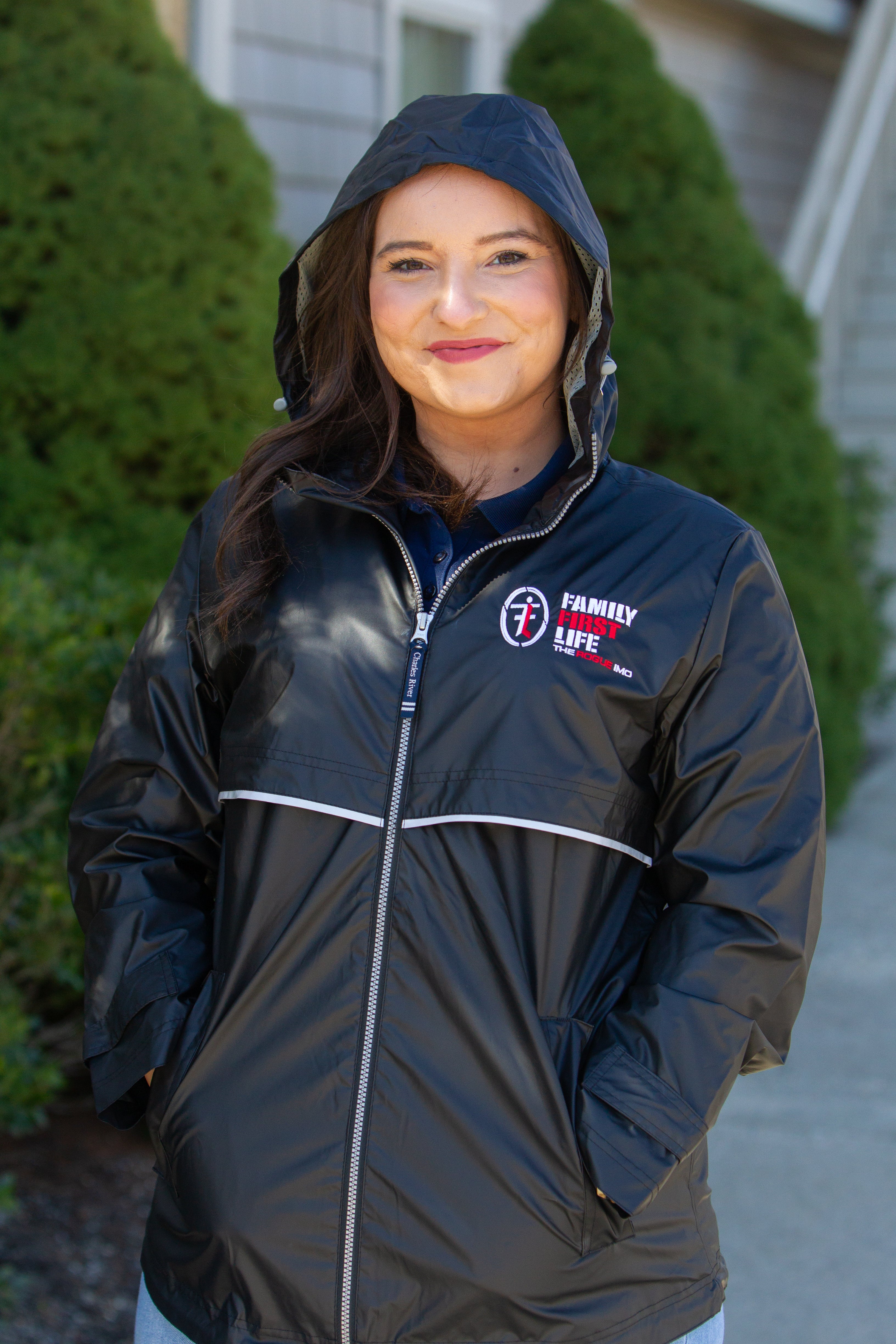 Women's New Englander Rain Jacket: Black (Sale)