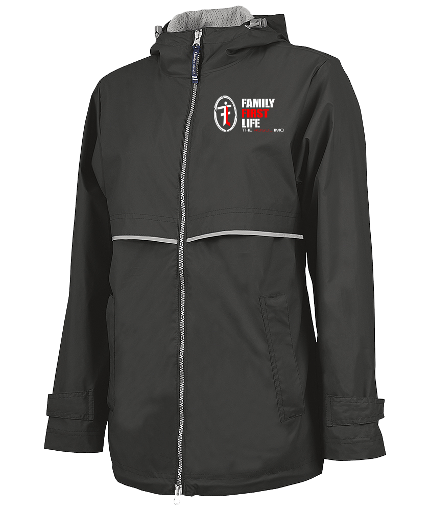 Women's New Englander Rain Jacket: Black (Sale)